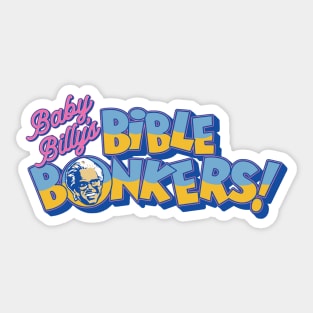 Baby Billy's Bible Bonkers Game Show Logo Sticker